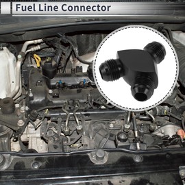 RATCHROLL 1 Pcs Universal Male Flare Reducer Hose Fitting Adapter AN8-AN8-AN8 Fuel Line Connector Aluminum Black
