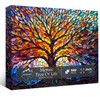 PICKFORU Stained Glass Puzzle Tree of Life Puzzles for Adults
