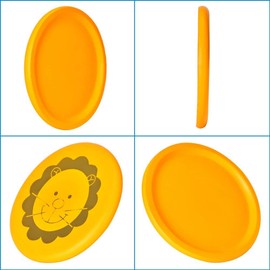 BangShou Throwing Disc for Children, Flying Disc, Soft Flying Disc, Thickened Throwing Disc with Cartoon Pattern for Children Sports (Orange Lion)