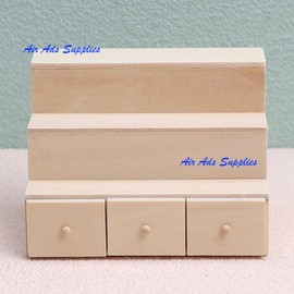 AirAds Dollhouse 1:12 Miniatures Furniture Brief Ladder Cabinet Step Cabin Unfinished