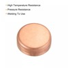 sourcing map Pack of 3 Copper End Cap Plug Connector