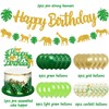 Cartel de cumpleaños de animales de la selva y decoración