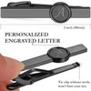 AMITER 3pcs Tie Clips with Initial A-Z, Skinny Tie Bar