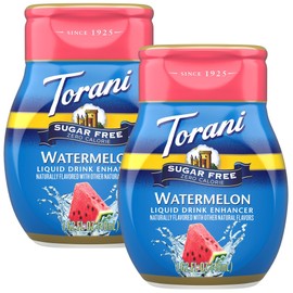 Torani Sugar Free Watermelon Liquid Drink Enhancer, Water Flavoring 2-Pack, 1.62 Oz Ea