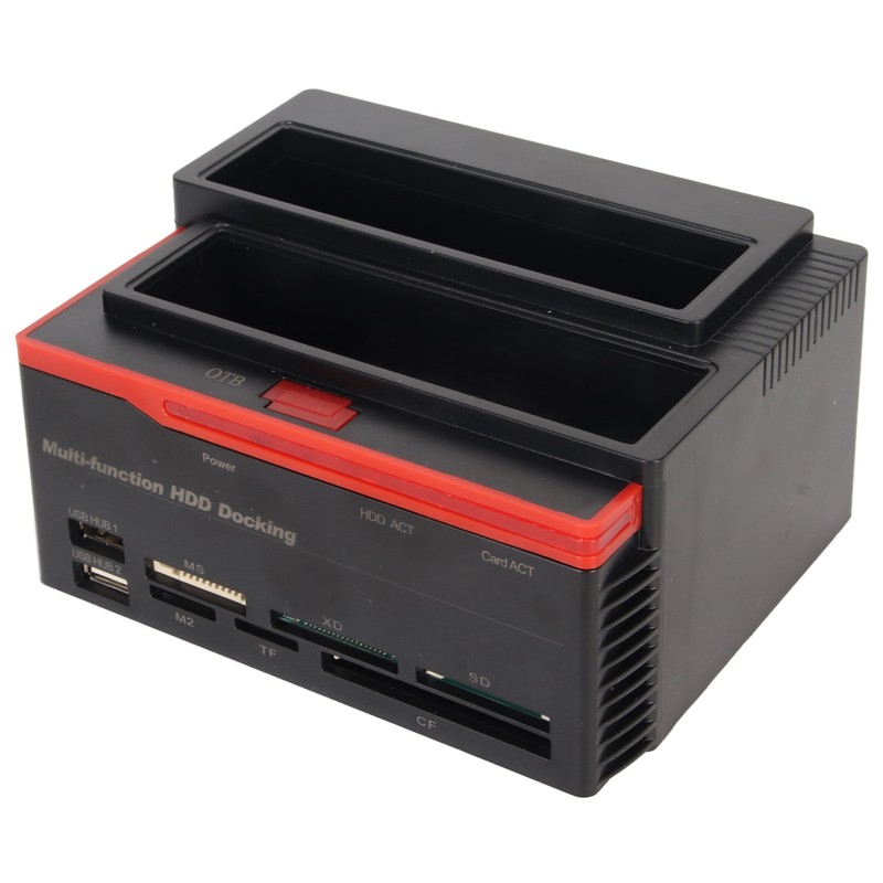 HDD Docking Station Dual Bay 480Mbps USB2.0 to SATA IDE