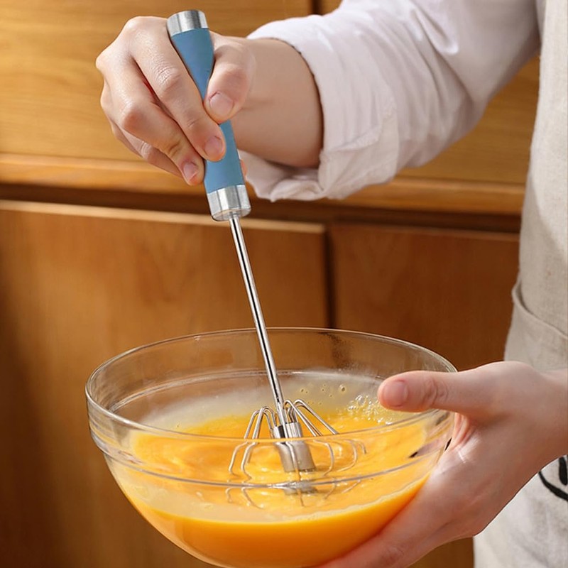 2 Pack Hand Egg Whisk Beater, Stainless Steel Mini Hand