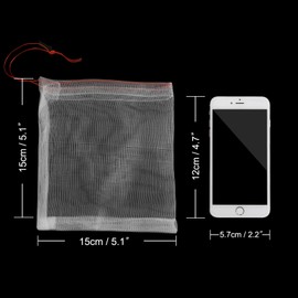 ENPOINT Fruit Bags for Fruit Trees, 25pcs 6x6 in Fruit Protection Net Bags, Garden Netting Mesh Bags with Drawstring Keeping Away Birds Pests Squirrels, Bug Net Bags