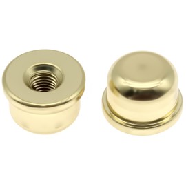 FDXGYH 1/4-27 Lamp Finials Caps 2 Pcs Solid Lamp Finials Caps Tapped of Tops for Lamp Shade Holder Harp(Gold)