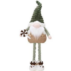 Valery Madelyn Large Christmas Gonk Decorations, Copper and Green Standing Gnome Gifts for Women Kids, Xmas Pull Up Gonk with Stretchable Leg, 50-64cm