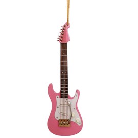 Dselvgvu 5.51" Wooden String Miniature Electric Guitar Hanging Ornament Mini Musical Instrument Replica Birthday Gifts Holiday Tree Home Decoration and Display Ornament Model (5.51" Electric Guitar)