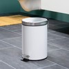 bremermann Pedal Bin with Automatic Lowering Mechanism, 3 L (White)