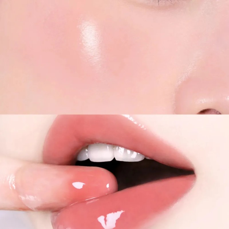 Fwee Brillo Labial Y Rubor Jelly Pot Con Llavero Glowy