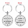 Laluminter Work Anniversary Keychain Gifts for Employee Staff Women Men,