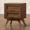 Baxton Studio Barrett Nightstands, Walnut Brown