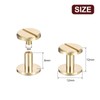sourcing map 20Pack Brass Chicago Screws, 8x12mm Flat Head Screw