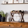 Rustic State Cava Countertop Solid Wood Wine Rack for 4