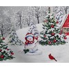 texpot Tablecloth 85 x 85 cm Snowman Christmas Winter Village