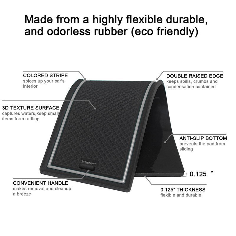 SENSHINE Anti Dust Cup Holder Insert for Dodge Charger Accessories