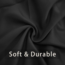 UPOPO Black Blackout Curtains Bedroom 63 inches Long Window Curtain Panels Room Darkening Living Room Grommet Top Thermal Insulated Drapes Kitchen Bathroom Basement 2 Panels 52"x63"