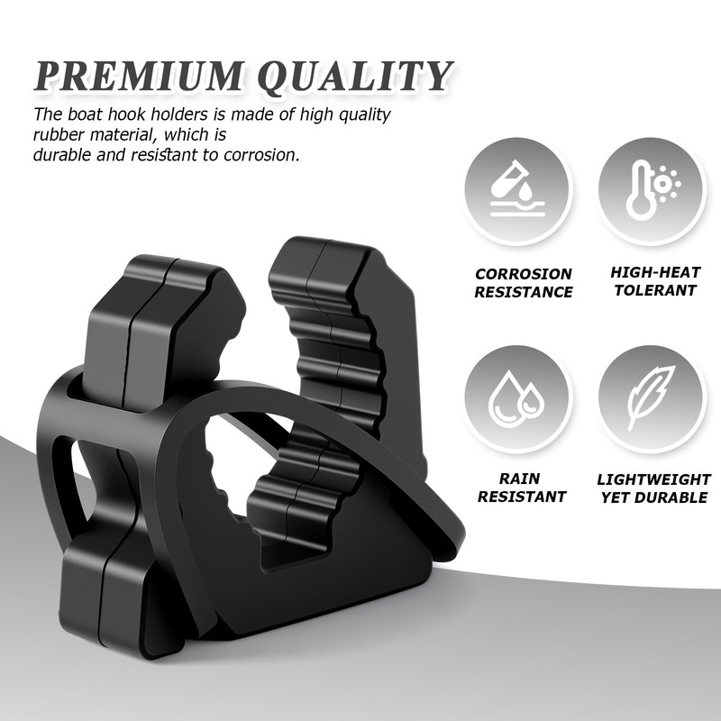 Boat Hook Holder Marine Clamps 2-Pack – Universal Quick Release