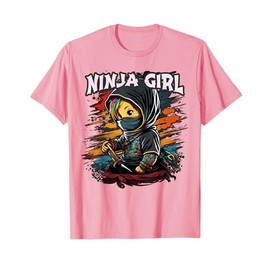 Funny NINJA GIRL Team Covert Crew Princess Birthday In Pink T-Shirt