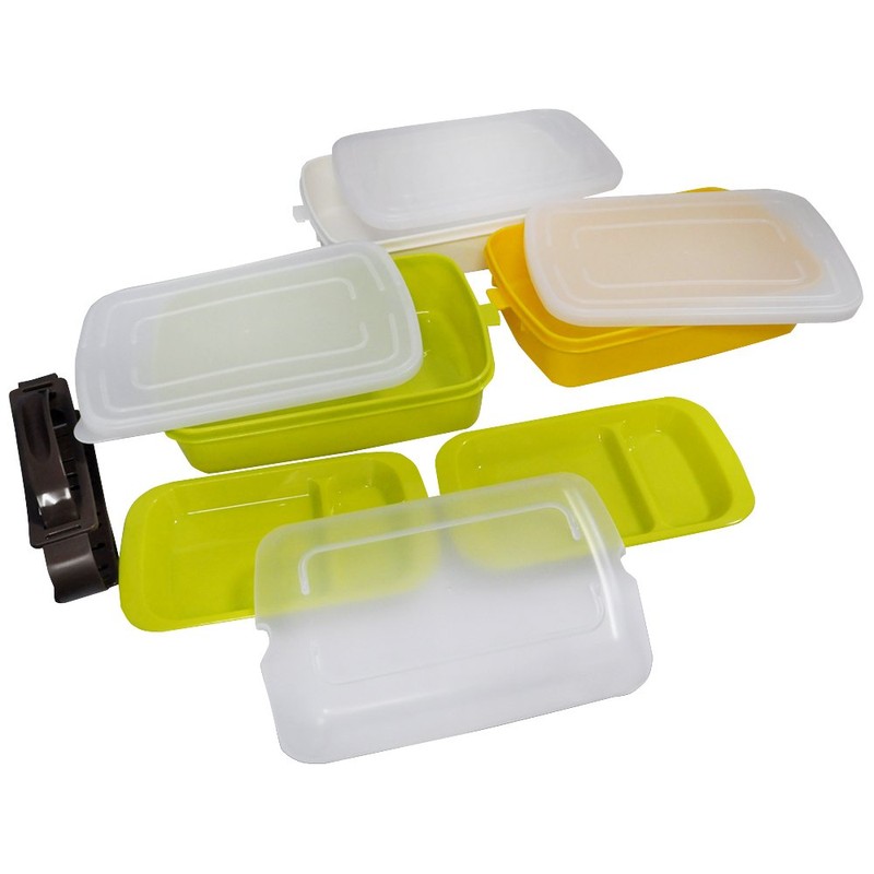 フレンズ ランチ3段 ランチボックス トレー6点セット オリーブ