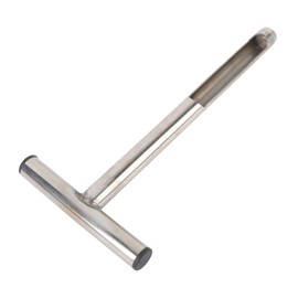 HEEPDD Soil Probe Ground Probe Rod 12 Inch BOD Sampler Stainless Steel T Long-Lasting Portable Soil Sample Probe for Garden Lawn Farm