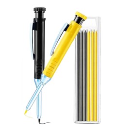 S.fields.inc Sumitsuke Mechanical Pencils, Architectural Pencils, Set of 2 with Refill, 2.8mm, Engraving, Woodworking, Carpentry Pencils (Yellow/Black)