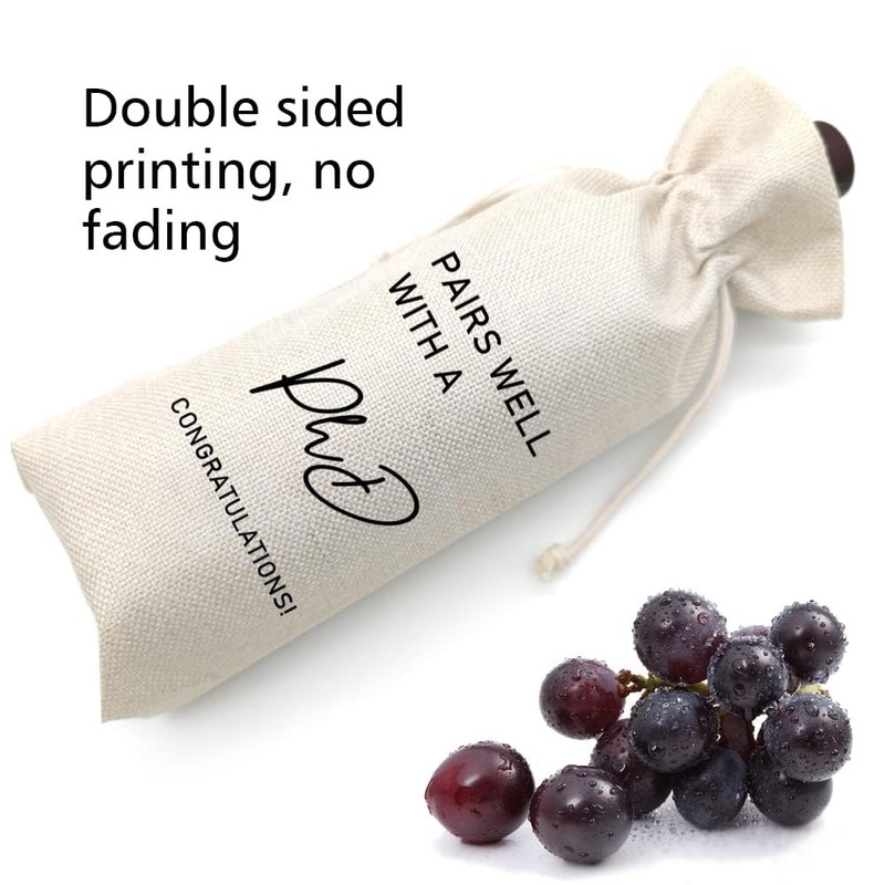 Graduation Wine Bag for Doctorate Degree, PhD, and Doctor, PhD