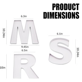 10 inch Cardboard Letter Fillable MRS Charcuterie Board,Bridal Shower Engagement Wedding Favor,3 Pack Fillable Cardboard Letter Boxes,Food Treat Decorative Box,Bachelorette Party Decoration