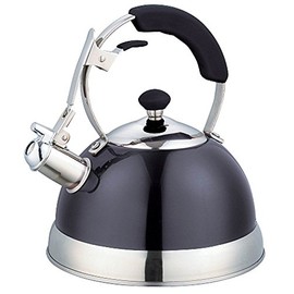 3077-BK Uniware Heavy Duty Stainless Steel Whistling Kettle (Black)