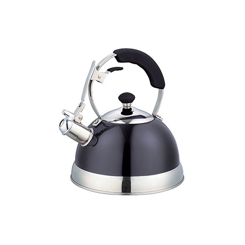 3077-BK Uniware Heavy Duty Stainless Steel Whistling Kettle (Black)