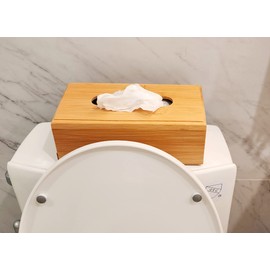 Baby Wipes & Tissue Wooden Dispenser Holder Box | Decorative Container, Reusable in Bathroom Farmhouse Bamboo. Décor Tissue Box Holder | Refillable Baby Wipes Dispenser