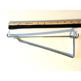 Hillman Brand 10 Inch Metal Peg Hook Shelf Brackets, Garage Organizer Hanger fits 1/8" to 1/4" Pegboard & Slatwall, Compatible with Standard Shelving Units or Boards, USA Made (8 Pack)