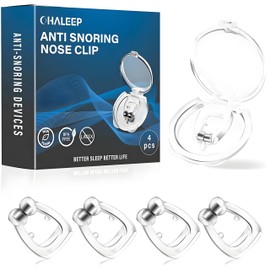 Anti Snoring Devices, Snore Stopper with Adjustable Magnet, Silicone Nose Clip Stop Snoring, Effective to Relieve Snoring, Snoring Solution for Comfortable and Quieter Sleep, Clear, M