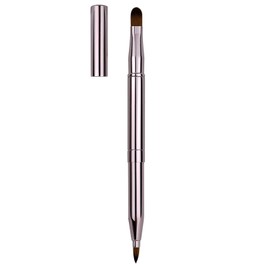 Kkuadcehi 1 PCS Lip Brush, Retractable Lip Include Lid, Double-Ended Lip Makeup Brushes, for Lipstick Lip Gloss, Multifunctional Lip brush (Pink)