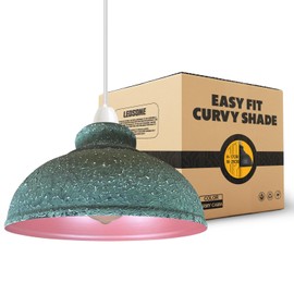 LEDSone Green Cama Ceiling Lamp Shade 29cm Metal Kitchen Lamp Shade Pendant Lighting Ceiling Light Shade, Ceiling Fitting Light Industrial Style Light for Indoor Pendant Light Shade lamp Shade
