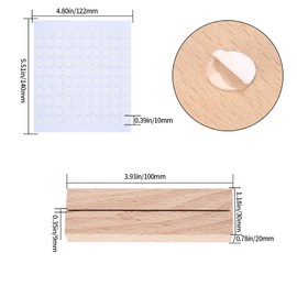 kebitedamai Pack of 12 Wooden Place Card Holders, Wooden Photo Holder, Card Stand, Wooden Stand for Card Stands, Postcard Holders for Weddings, Restaurants, Parties, Menu Holder, Card Holder