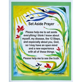 Set Aside Prayer AA recovery poster - Heartful Art by Raphaella Vaisseau