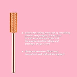 Kiara Sky Rose Gold Drill Bits for E-File Nail Drill (Small Barrel Fine)