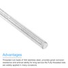 sourcing map Fully Threaded Rod M6 x 350mm 1mm Thread