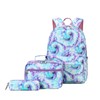 ZHIERNA School Backpack 3PCs Set With Lunch Bag, Tie Dye