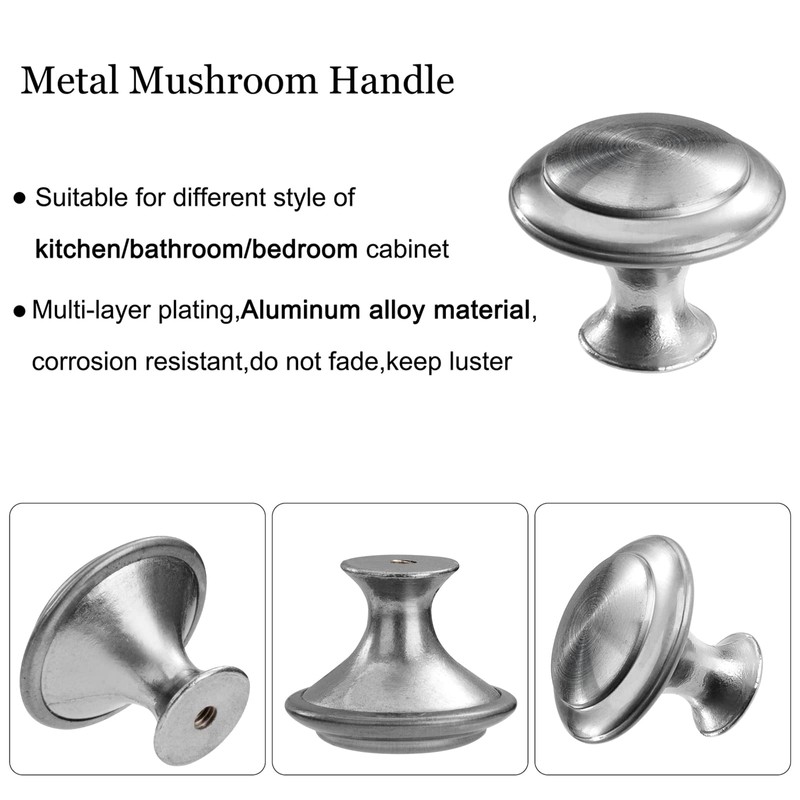 MengH-SHOP Cabinet Knob Round Door Knobs 30mm Mushroom Shape Pull
