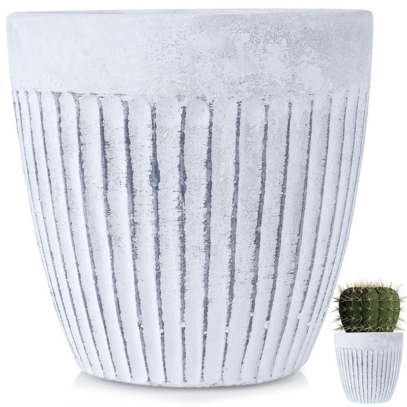 Vilde Ceramic Flower Pot Planter 11.5 cm White
