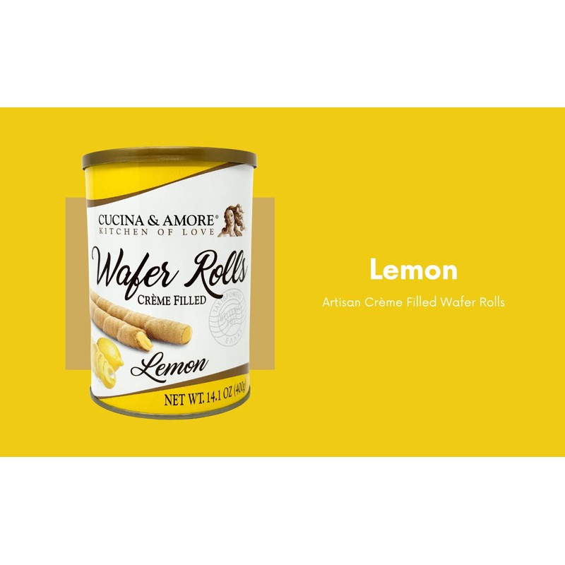 Cucina & Amore Crème-Filled Wafer Rolls, European Artisan Style, Made