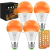 Wivety Sleep Light Bulbs Amber 1600K with Remote Control, Blue
