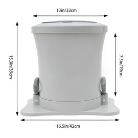 Portable Washing Machine 9L/2.4Gal Foot Operated Dryer Portable Single Tub Dryer Machine Hand-operated Mini Compact Spin Drye Manual Draw Cord Dryer for Home Apartment Travel Outdoor Use