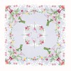Simhomsen Embroidered Small Square Hummingbird Tablecloth, Topper, Table Cover for