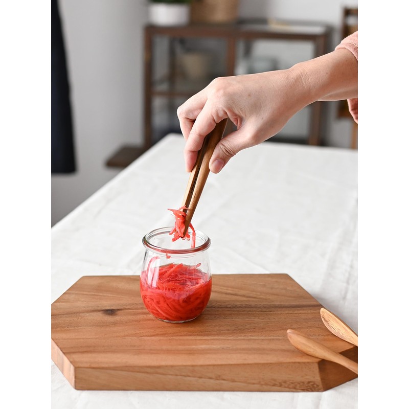 Chaba Tree ChaBatree Wooden Needle Tongs 5.7" Teak Wood Kitchen