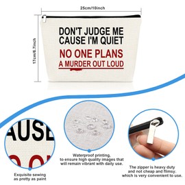 True Crime Gifts Makeup Bag For Women Christmas Gift Cosmetic Bag True Crime Fan Gift True Crime Podcast Lovers Gifts Horror Quotes Gift True Crime Lovers Gift Funny Serial Killer Gift Travel Pouch